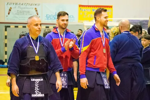 Призёры с медалями. 17-й Thessaloniki Kendo Cup